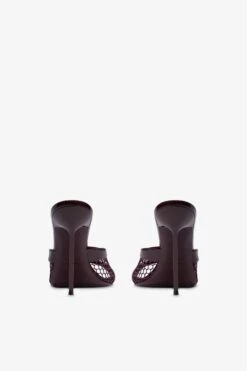 Mules In Rouge Noir Mesh And Patent Leather 11 Mules In Rouge Noir Mesh And Patent Leather -Paris Texas Brand Shop PX1633XVNMSBORDEAUX 69053 4