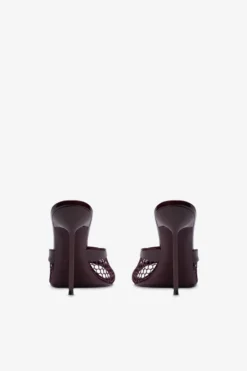 Mules In Rouge Noir Mesh And Patent Leather -Paris Texas Brand Shop PX1633XVNMSBORDEAUX 69053 4 scaled