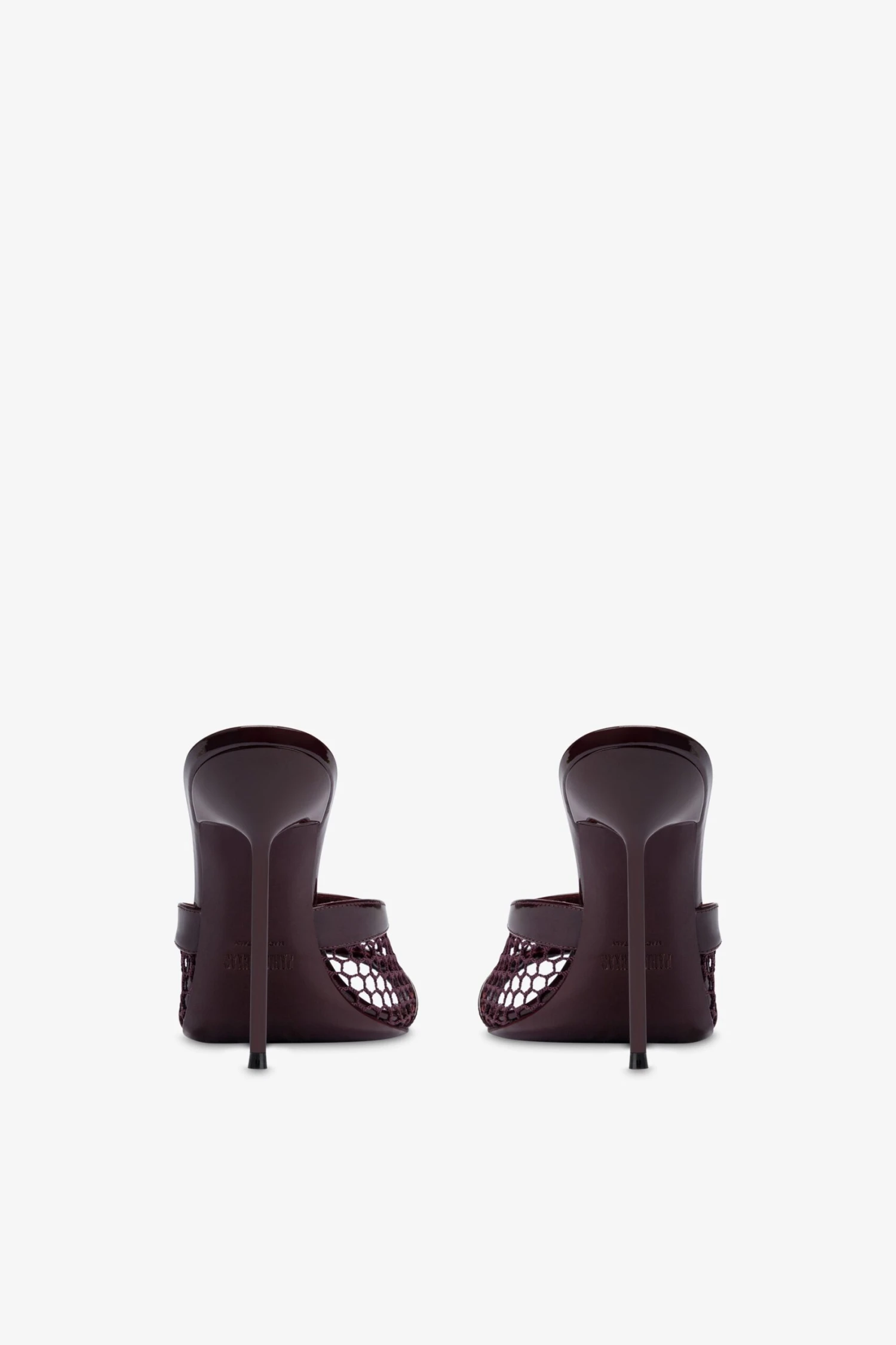 Mules In Rouge Noir Mesh And Patent Leather 6 Mules In Rouge Noir Mesh And Patent Leather - Image 4