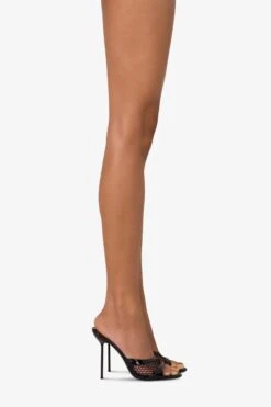 Mules In Black Mesh And Patent Leather 13 Mules In Black Mesh And Patent Leather -Paris Texas Brand Shop PX1633XVNMSNERO NERO 10