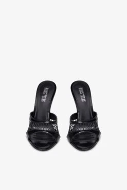 Mules In Black Mesh And Patent Leather 10 Mules In Black Mesh And Patent Leather -Paris Texas Brand Shop PX1633XVNMSNERO NERO 3