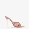 Mules In Texas Rose And Dark Phard Mesh And Patent Leather