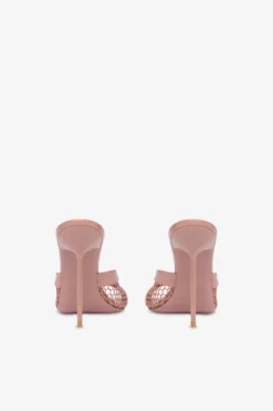 Mules In Texas Rose And Dark Phard Mesh And Patent Leather -Paris Texas Brand Shop PX1633XVNMSTEXASROSE 6088DARKPHARD 4 scaled