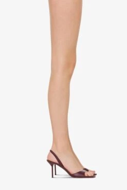 Slingback Sandals In Rouge Noir Leather 13 Slingback Sandals In Rouge Noir Leather -Paris Texas Brand Shop PX1634XNPP3PINOTNOIR 10