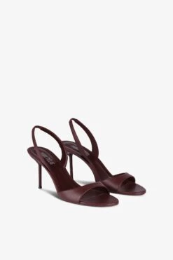 Slingback Sandals In Rouge Noir Leather 9 Slingback Sandals In Rouge Noir Leather -Paris Texas Brand Shop PX1634XNPP3PINOTNOIR 2