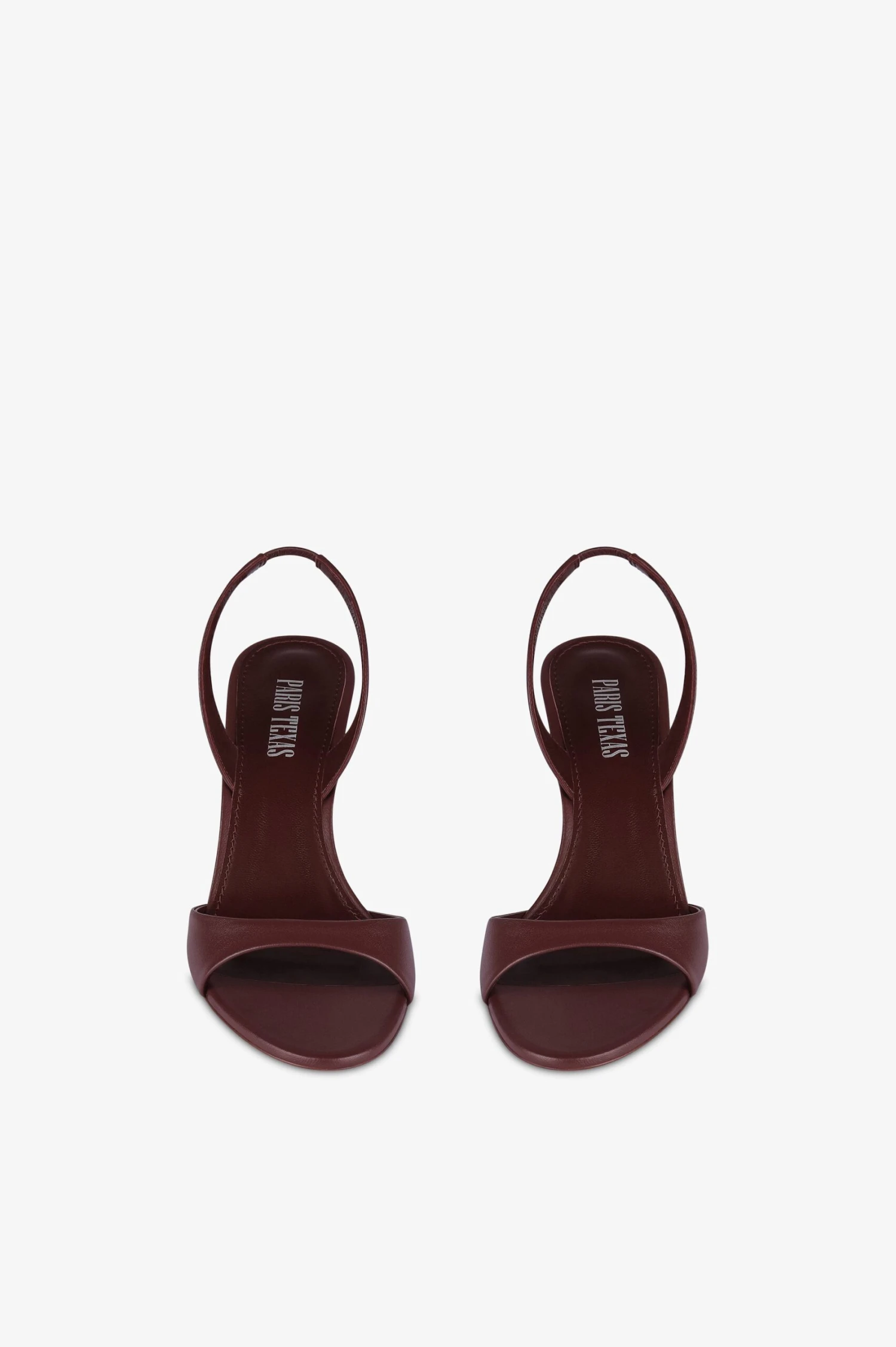 Slingback Sandals In Rouge Noir Leather 5 Slingback Sandals In Rouge Noir Leather - Image 3