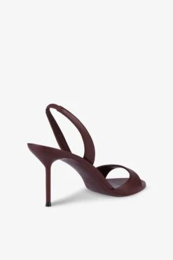 Slingback Sandals In Rouge Noir Leather 12 Slingback Sandals In Rouge Noir Leather -Paris Texas Brand Shop PX1634XNPP3PINOTNOIR 5
