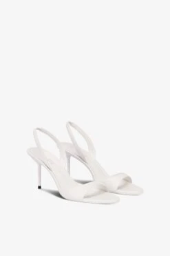 Slingback Sandals In White Leather -Paris Texas Brand Shop PX1634XNPP3WHITE 2