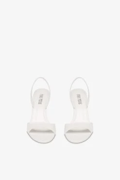 Slingback Sandals In White Leather -Paris Texas Brand Shop PX1634XNPP3WHITE 3