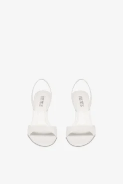 Slingback Sandals In White Leather -Paris Texas Brand Shop PX1634XNPP3WHITE 3 scaled