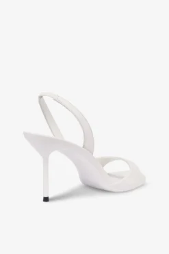 Slingback Sandals In White Leather -Paris Texas Brand Shop PX1634XNPP3WHITE 5 scaled