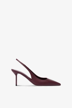 Slingbacks In Rouge Noir Leather