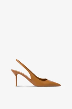Slingbacks In Tan Leather