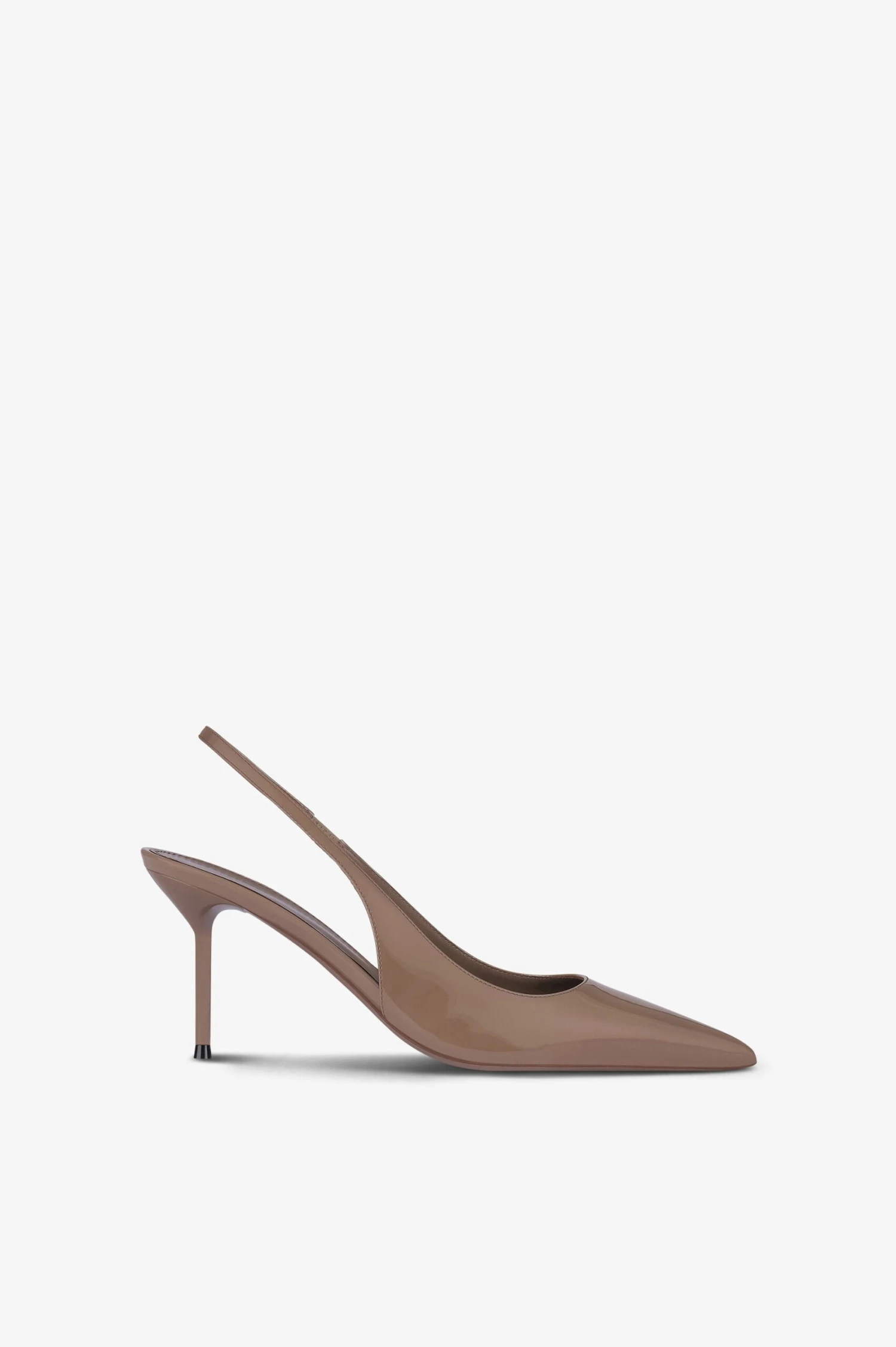 Slingbacks In Taupe Patent Leather 3 Slingbacks In Taupe Patent Leather