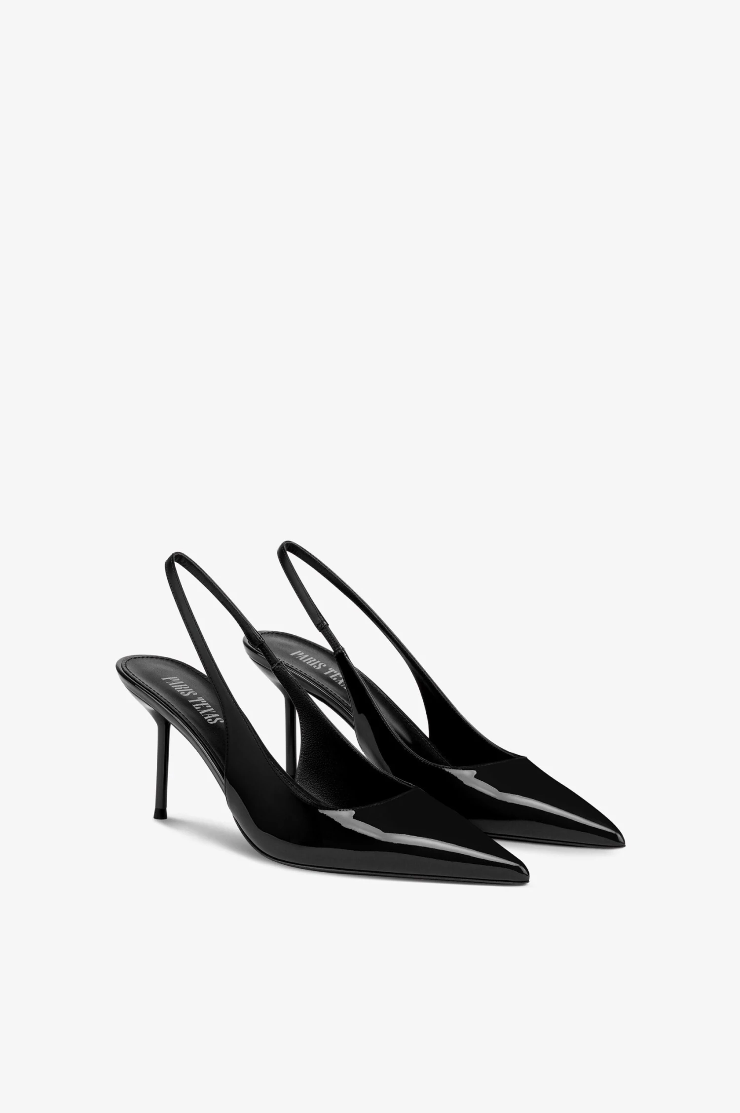 Slingbacks In Black Patent Leather 4 Slingbacks In Black Patent Leather - Image 2