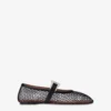 Ballet Flats In Black Mesh And Croco-embossed Leather -Paris Texas Brand Shop PX1638XMSCONERO NERO 1 scaled