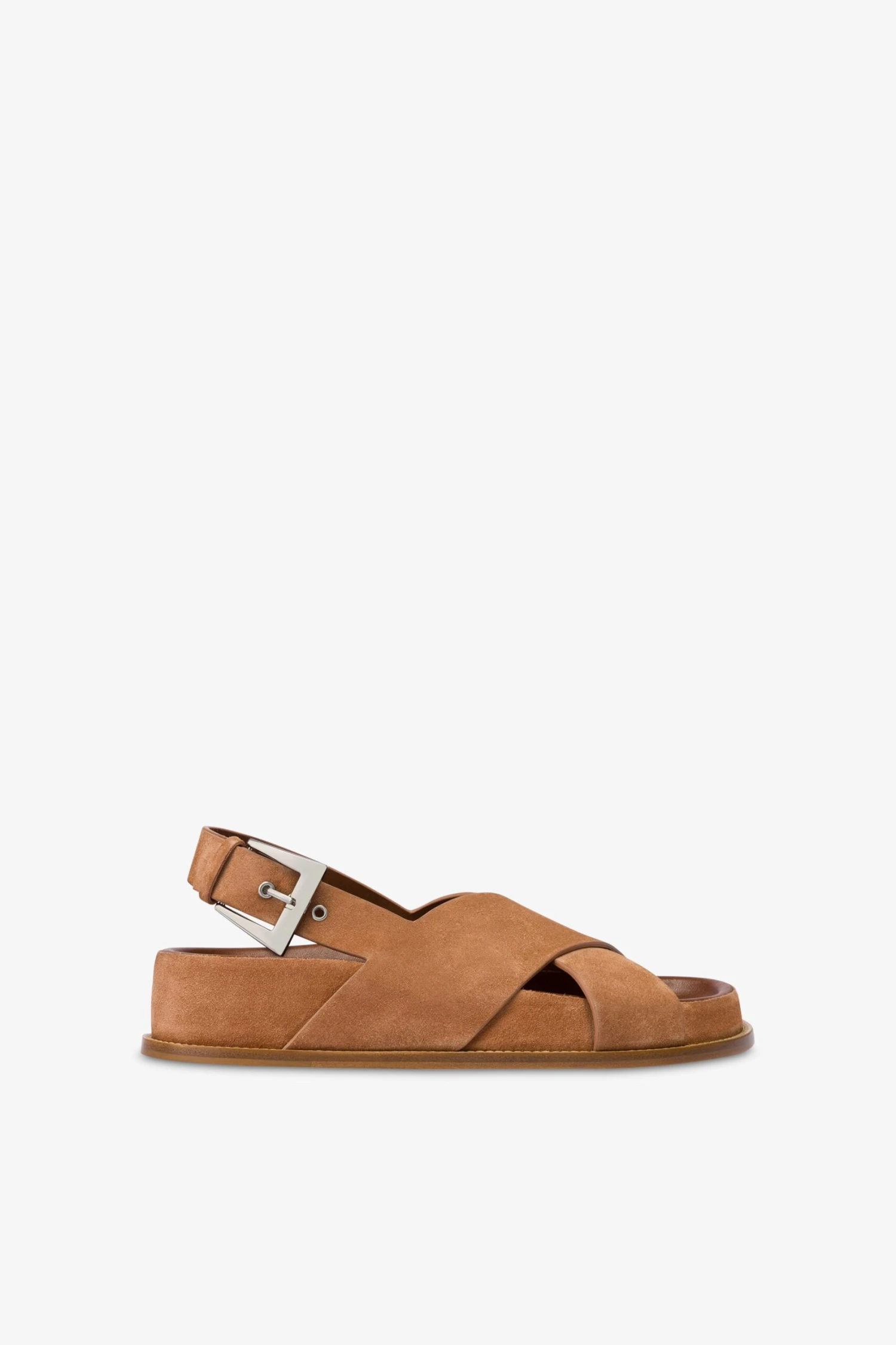 Sandals In Terracotta Suede Leather 3 Sandals In Terracotta Suede Leather