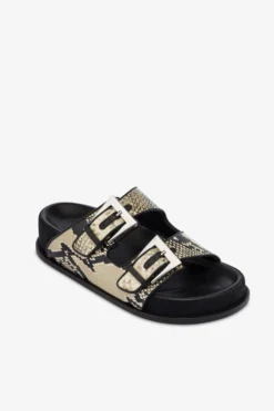 Sandals In Natural Python-print Leather -Paris Texas Brand Shop PX1646XPRPT116NATURALE 5 scaled