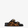 Sandals In Orange Leopard-print Cowhide -Paris Texas Brand Shop PX1658XPRCASALMONE 1 scaled