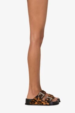 Sandals In Orange Leopard-print Cowhide -Paris Texas Brand Shop PX1658XPRCASALMONE 10