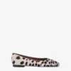 Ballet Flats In White And Dark Brown Printed Cowhide -Paris Texas Brand Shop PX1676XPRCHBIANCO TMORO 1 scaled