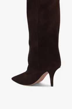 Boots In Chocolate Calf Suede Leather -Paris Texas Brand Shop PX1685XV0SNPEPE NERO 5 scaled