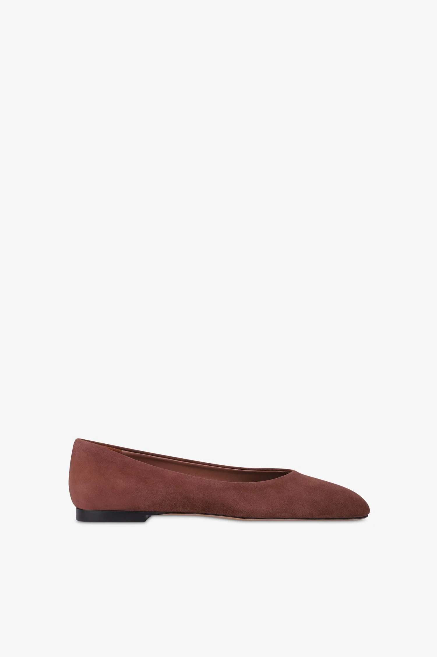 Ballet Flats In Mahogany Suede Leather 3 Ballet Flats In Mahogany Suede Leather