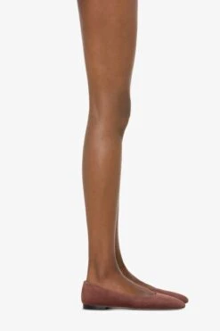 Ballet Flats In Mahogany Suede Leather 13 Ballet Flats In Mahogany Suede Leather -Paris Texas Brand Shop PX1694XSA04M939WOOD 10