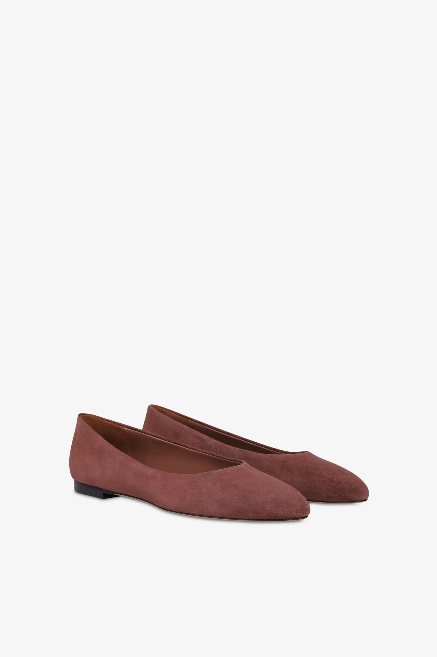 Ballet Flats In Mahogany Suede Leather 4 Ballet Flats In Mahogany Suede Leather - Image 2