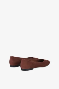 Ballet Flats In Mahogany Suede Leather -Paris Texas Brand Shop PX1694XSA04M939WOOD 3 scaled