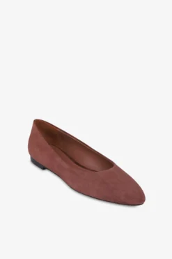 Ballet Flats In Mahogany Suede Leather -Paris Texas Brand Shop PX1694XSA04M939WOOD 5 scaled