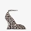 Pumps In White And Dark Brown Printed Cowhide -Paris Texas Brand Shop PX1701XPRCHBIANCO TMORO 1