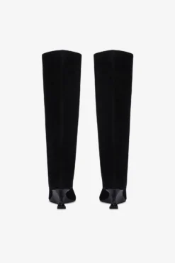 Boots In Black Calf Suede Leather With Lizard Print Leather Heel -Paris Texas Brand Shop PX1702XV0LI561NERO NERO 4 scaled