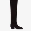 Over-the-knee Boots In Black Calf Suede Leather -Paris Texas Brand Shop PX1703XV003561NERO 1