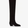 Over-the-knee Boots In Black Calf Suede Leather -Paris Texas Brand Shop PX1703XV003561NERO 1 scaled