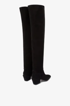 Over-the-knee Boots In Black Calf Suede Leather -Paris Texas Brand Shop PX1703XV003561NERO 3 scaled