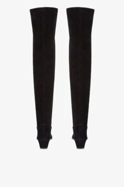 Over-the-knee Boots In Black Calf Suede Leather -Paris Texas Brand Shop PX1703XV003561NERO 4
