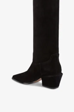 Over-the-knee Boots In Black Calf Suede Leather -Paris Texas Brand Shop PX1703XV003561NERO 5 scaled