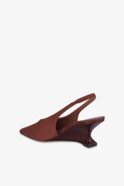 Slingbacks In Rouge Noir Suede Leather With Lizard Print Leather Heel -Paris Texas Brand Shop PX1704XSALIM939WOOD ROUGENOIR 5