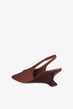Slingbacks In Rouge Noir Suede Leather With Lizard Print Leather Heel -Paris Texas Brand Shop PX1704XSALIM939WOOD ROUGENOIR 5 scaled