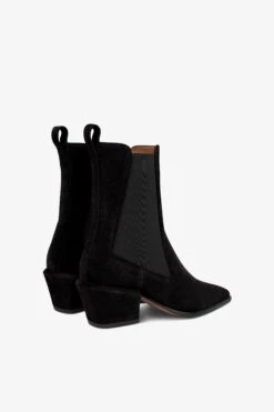 Ankle Boots In Black Calf Suede Leather -Paris Texas Brand Shop PX1706XV003561NERO 3