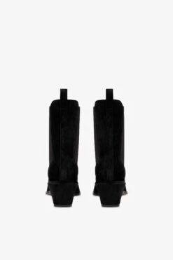 Ankle Boots In Black Calf Suede Leather -Paris Texas Brand Shop PX1706XV003561NERO 4