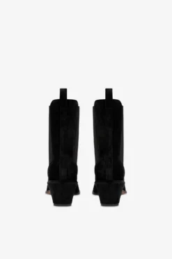 Ankle Boots In Black Calf Suede Leather 11 Ankle Boots In Black Calf Suede Leather -Paris Texas Brand Shop PX1706XV003561NERO 4 scaled