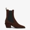 Ankle Boots In Chocolate Calf Suede Leather 1 Ankle Boots In Chocolate Calf Suede Leather -Paris Texas Brand Shop PX1706XV003PEPE 1