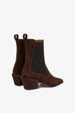 Ankle Boots In Chocolate Calf Suede Leather -Paris Texas Brand Shop PX1706XV003PEPE 3 scaled