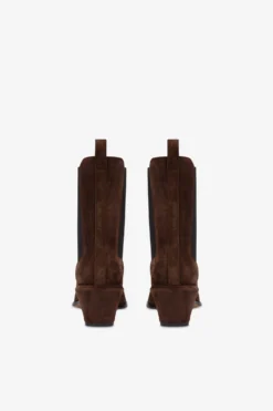 Ankle Boots In Chocolate Calf Suede Leather -Paris Texas Brand Shop PX1706XV003PEPE 4 scaled