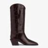 Boots In Rouge Noir Croco-embossed Leather 2 Boots In Rouge Noir Croco-embossed Leather -Paris Texas Brand Shop PX1707XCOSMROUGENOIR 1