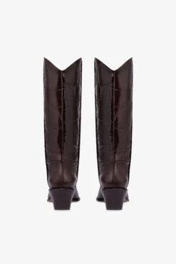 Boots In Rouge Noir Croco-embossed Leather 11 Boots In Rouge Noir Croco-embossed Leather -Paris Texas Brand Shop PX1707XCOSMROUGENOIR 4