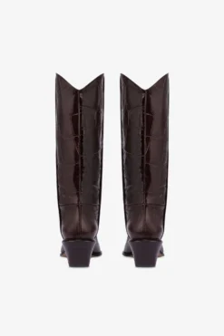 Boots In Rouge Noir Croco-embossed Leather -Paris Texas Brand Shop PX1707XCOSMROUGENOIR 4 scaled