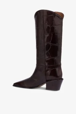 Boots In Rouge Noir Croco-embossed Leather 12 Boots In Rouge Noir Croco-embossed Leather -Paris Texas Brand Shop PX1707XCOSMROUGENOIR 5